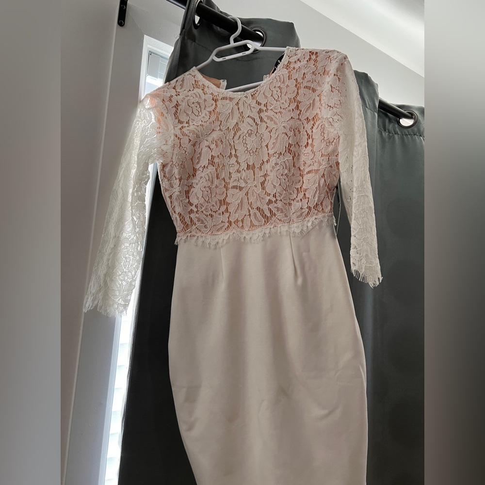 White cocktail dress